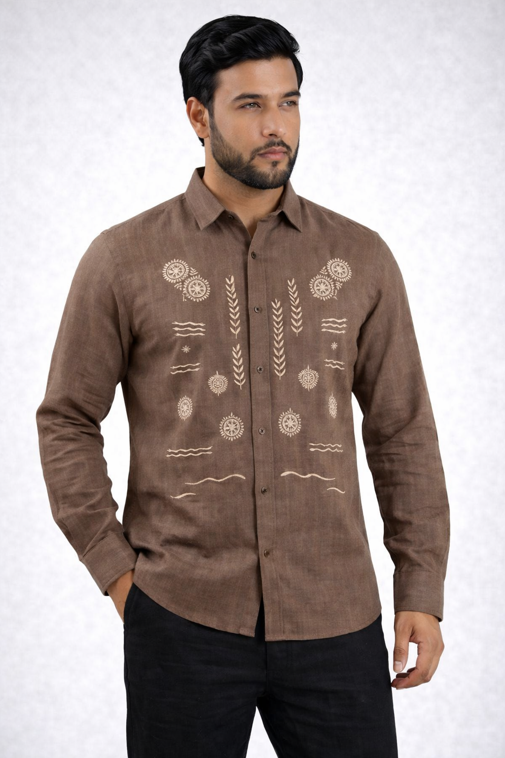 embroidery shirt men’s 1200