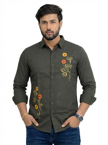 embroidery shirt men
 1160